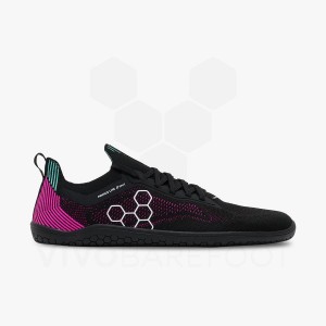 Vivobarefoot Primus Lite Knit Men's Road Running Shoes Obsidian / Pink | SG382UK