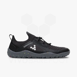 Vivobarefoot Primus Trail Knit FG Men's Hiking Shoes Obsidian / Grey | SG432WH