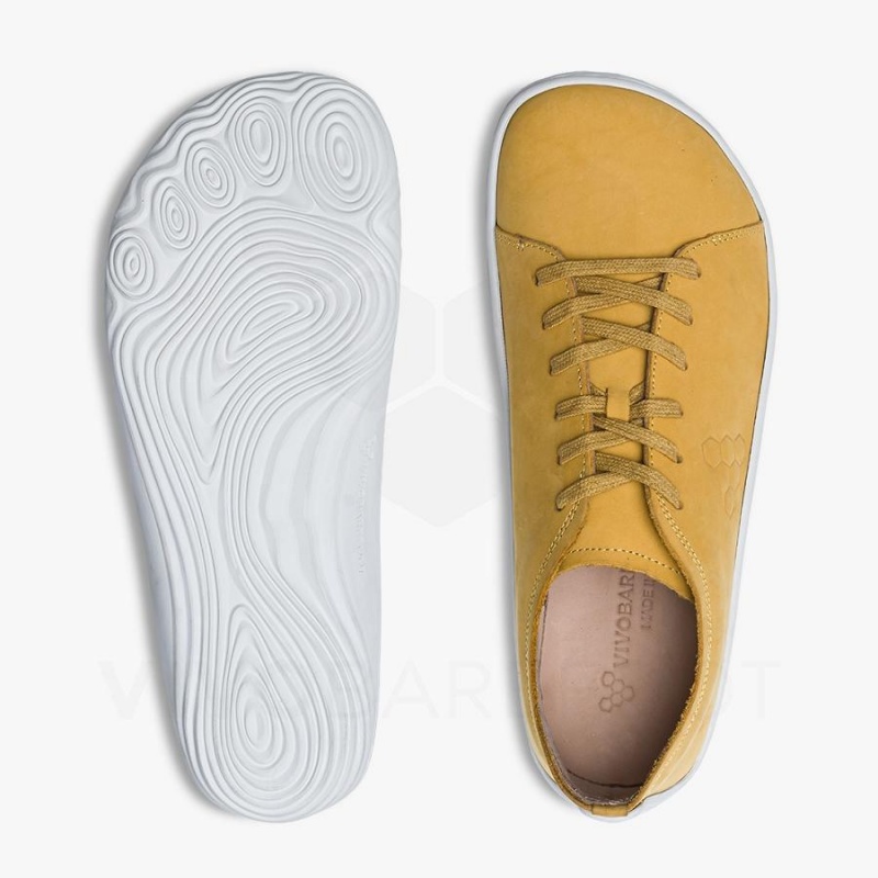 Vivobarefoot Addis Men's Lifestyle Shoes Mustard | SG311NN