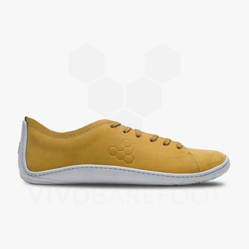 Vivobarefoot Addis Men\'s Lifestyle Shoes Mustard | SG311NN