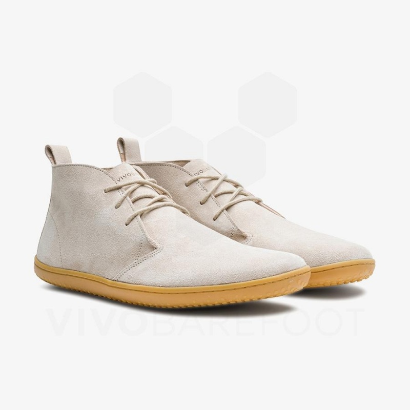 Vivobarefoot Gobi III Suede Men's Lifestyle Shoes Beige | SG299ZD