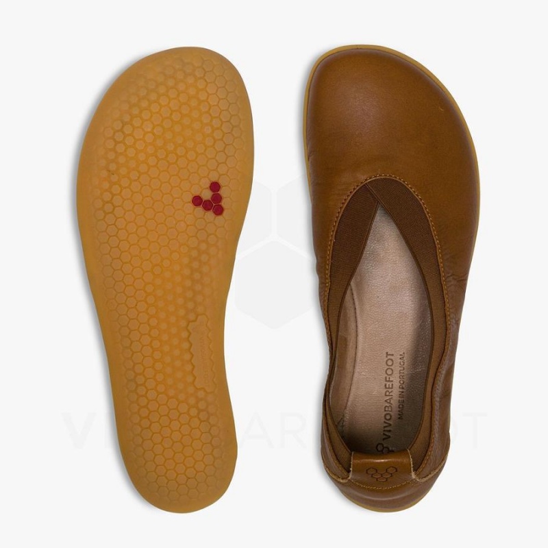 Vivobarefoot Opanka Ballerina Women's Lifestyle Shoes Brown | SG121VJ