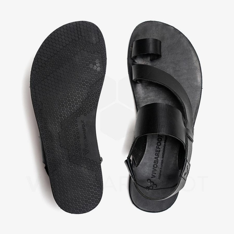 Vivobarefoot Opanka Sandal Women's Lifestyle Shoes Black | SG134IR