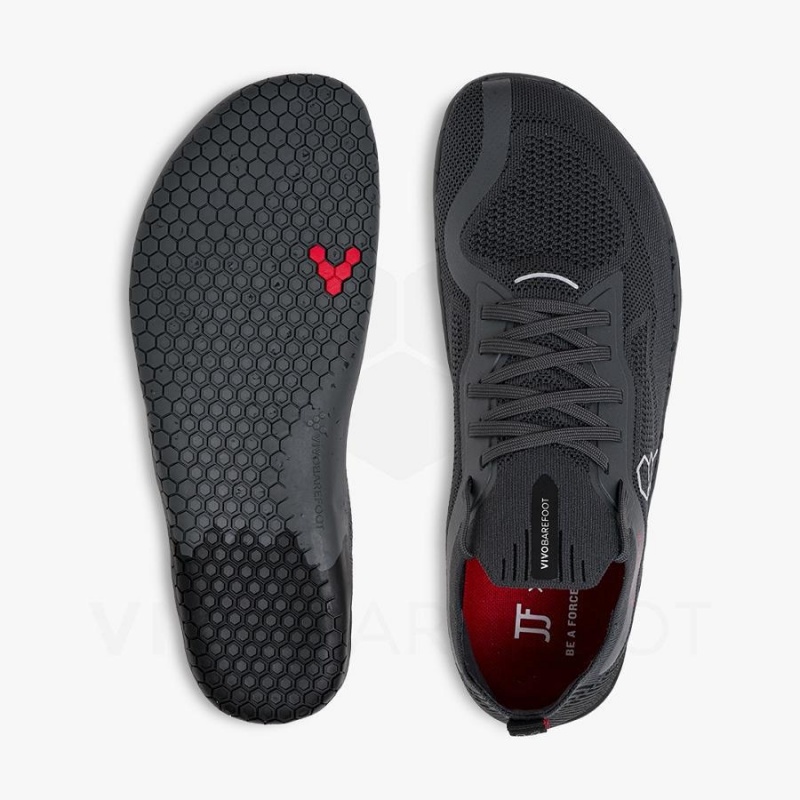 Vivobarefoot PREORDER 'PRIMUS LITE KNIT JJF' Women's Road Running Shoes Obsidian / Dark Grey | SG211JE