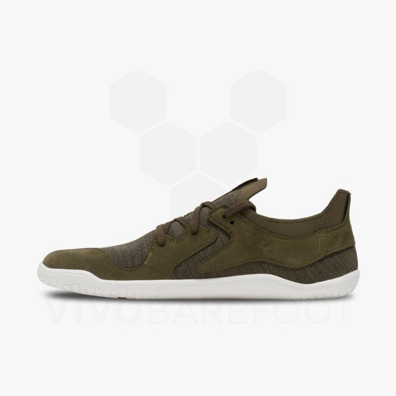 Vivobarefoot Primus Asana II Men's Lifestyle Shoes Olive | SG304UK