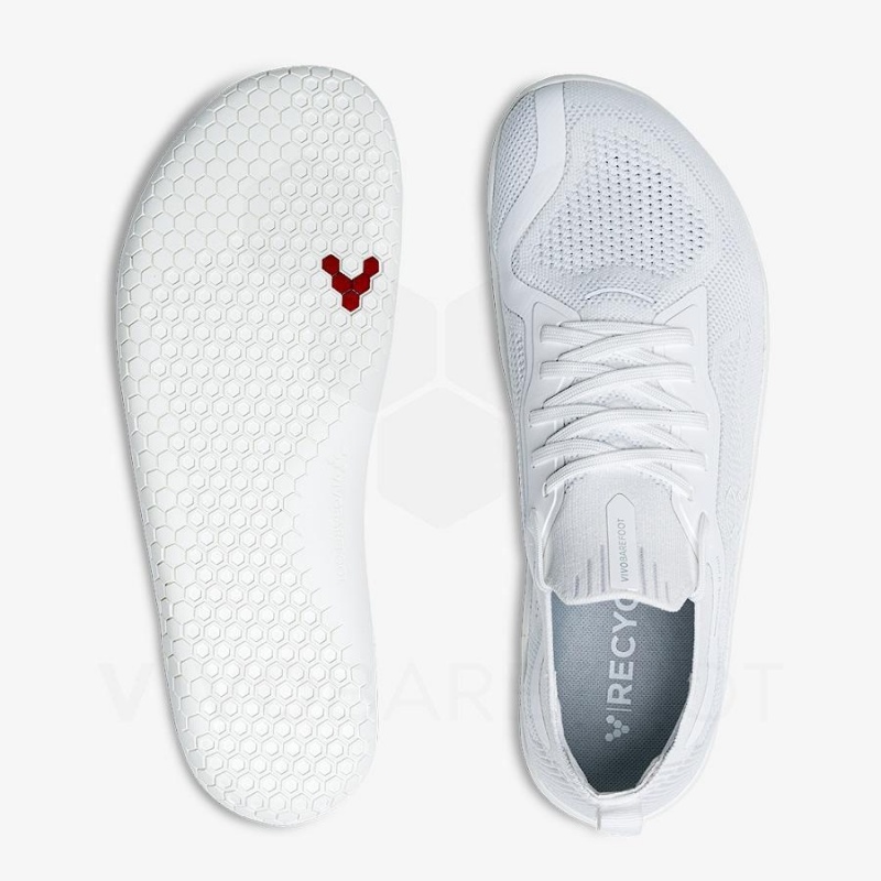 Vivobarefoot Primus Lite Knit Women's Road Running Shoes White | SG216EI