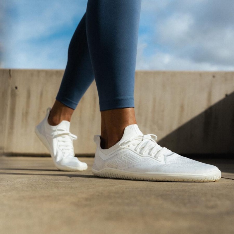 Vivobarefoot Primus Lite Knit Women's Road Running Shoes White | SG216EI