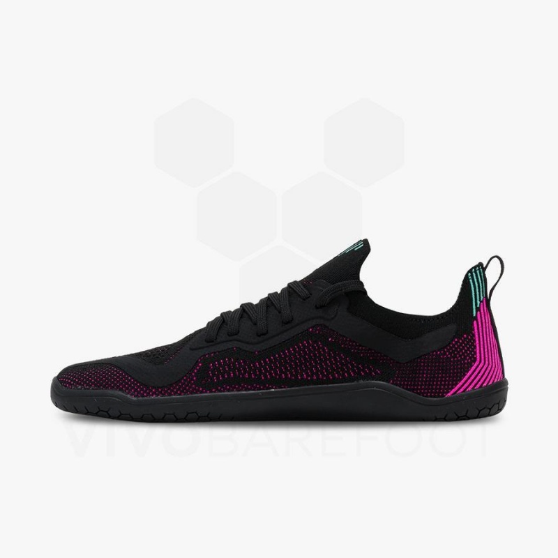 Vivobarefoot Primus Lite Knit Women's Road Running Shoes Obsidian / Pink | SG212IR