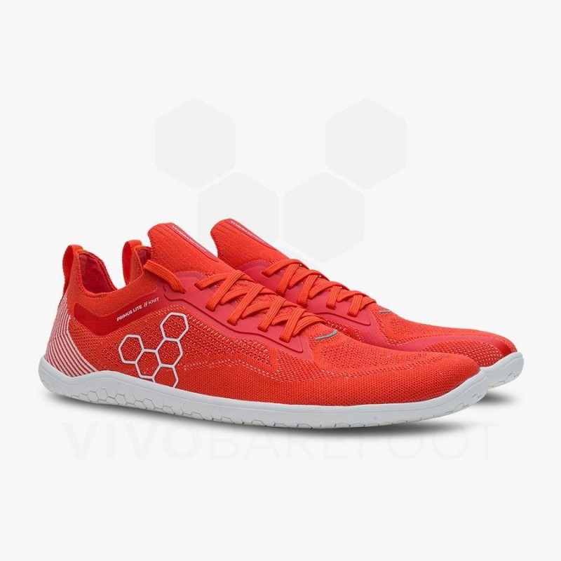 Vivobarefoot Primus Lite Knit Women's Training Shoes Red | SG182MM