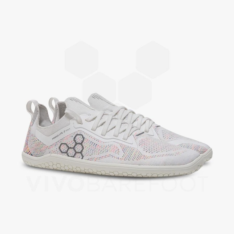 Vivobarefoot Primus Lite Knit Women's Training Shoes White | SG181NN