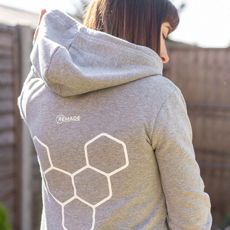 Vivobarefoot Rapanui Sport Women's Hoodie Grey | SG089BA