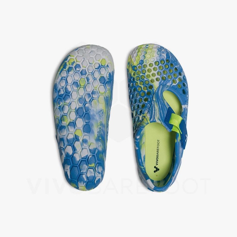 Vivobarefoot Ultra Bloom Kids' Sandals Blue Light Turquoise | SG004IR