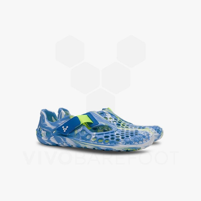 Vivobarefoot Ultra Bloom Kids' Sandals Blue Light Turquoise | SG004IR